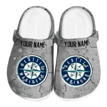 Customized Seattle Mariners Cracked Texture Crocs Best selling