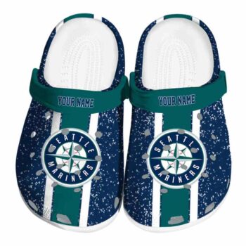 Customized Seattle Mariners Vertical Stripes Crocs Best selling