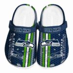 Customized Seattle Seahawks Contrasting Stripes Crocs Best selling