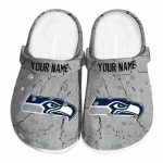 Customized Seattle Seahawks Cracked Texture Crocs Best selling