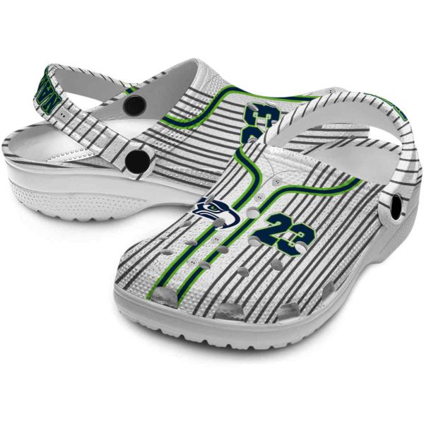 Customized Seattle Seahawks Pinstripe Pattern Crocs Latest Model