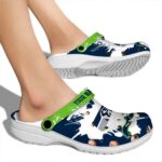 Customized Seattle Seahawks Splatter Pattern Crocs Best selling