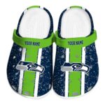 Customized Seattle Seahawks Vertical Stripes Crocs Best selling
