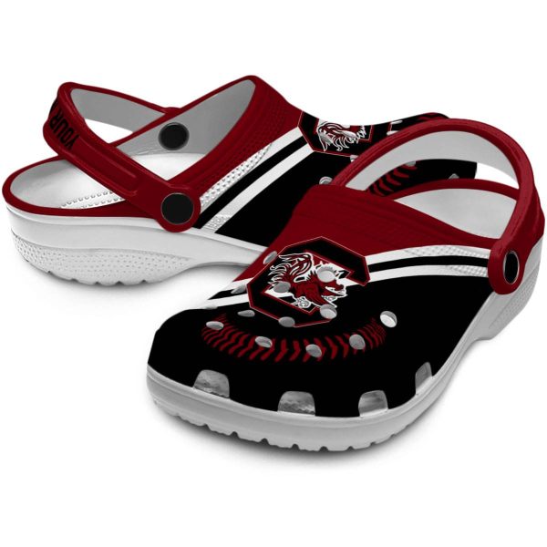 Customized South Carolina Gamecocks Baseball Motif Crocs Latest Model