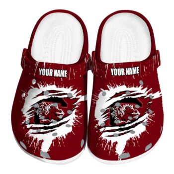 Customized South Carolina Gamecocks Splash Motif Background Crocs Best selling