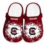 Customized South Carolina Gamecocks Splatter Background Crocs Best selling