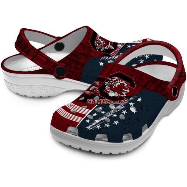 Customized South Carolina Gamecocks Star Spangled Side Pattern Crocs Latest Model