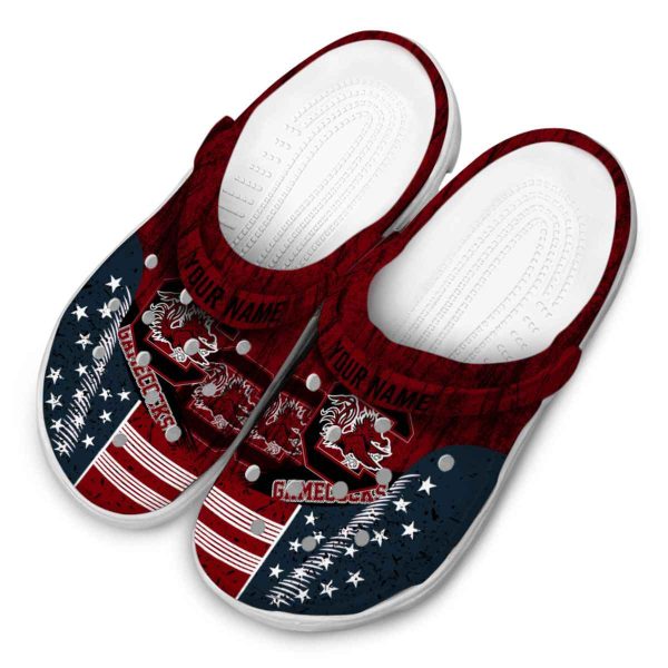Customized South Carolina Gamecocks Star Spangled Side Pattern Crocs Trendy