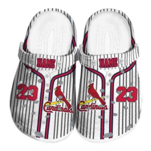 Customized St Louis Cardinals Pinstripe Pattern Crocs Best selling