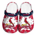 Customized St Louis Cardinals Splatter Pattern Crocs Best selling
