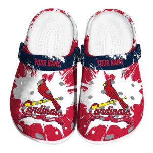 Customized St Louis Cardinals Splatter Pattern Crocs Best selling