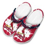 Customized St Louis Cardinals Splatter Pattern Crocs Best selling