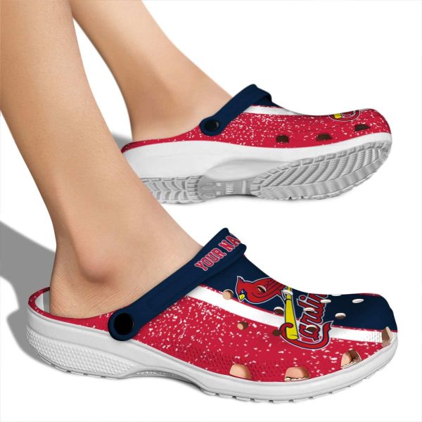 Customized St Louis Cardinals Vertical Stripes Crocs High quality