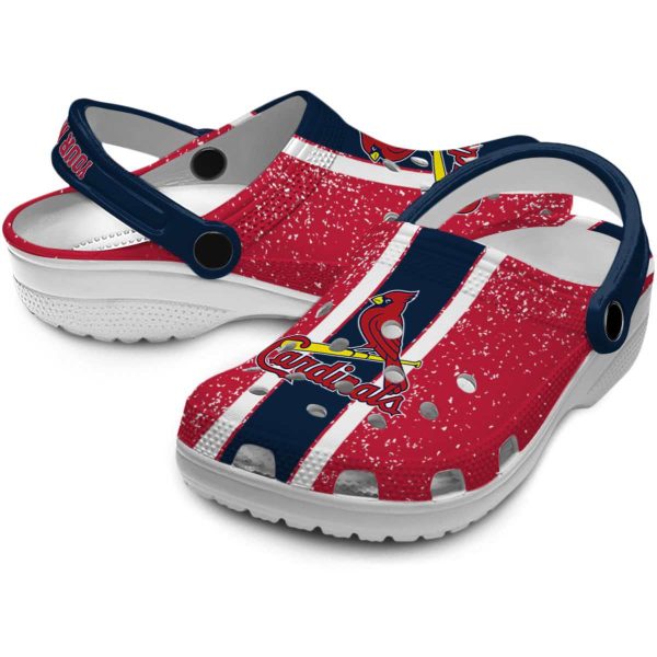 Customized St Louis Cardinals Vertical Stripes Crocs Latest Model