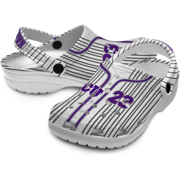 Customized TCU Horned Frogs Pinstripe Pattern Crocs Latest Model
