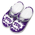 Customized TCU Horned Frogs Splatter Pattern Crocs Best selling