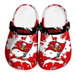 Customized Tampa Bay Buccaneers Splatter Pattern Crocs Best selling