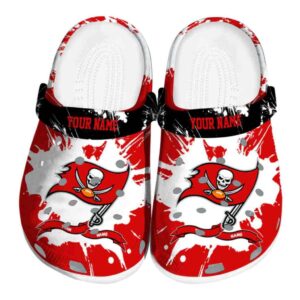 Customized Tampa Bay Buccaneers Splatter Pattern Crocs Best selling