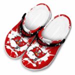 Customized Tampa Bay Buccaneers Splatter Pattern Crocs Best selling