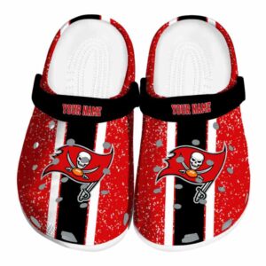 Customized Tampa Bay Buccaneers Vertical Stripes Crocs Best selling
