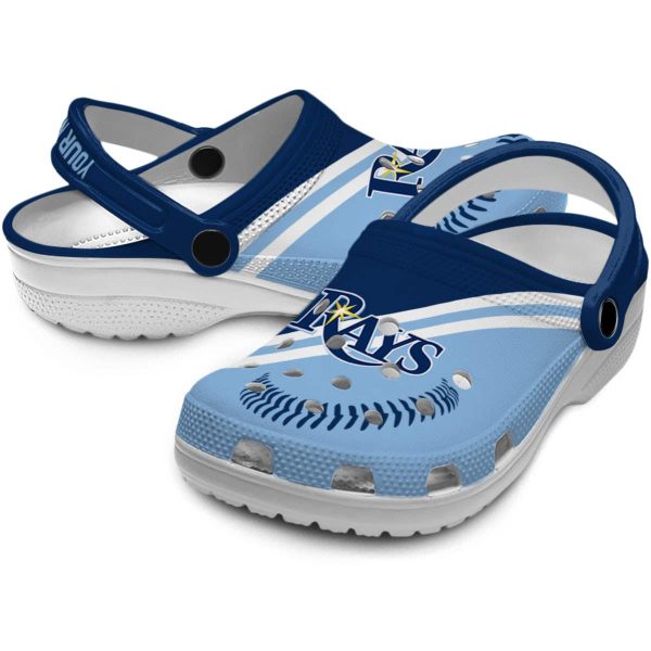 Customized Tampa Bay Rays Baseball Motif Crocs Latest Model