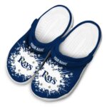 Customized Tampa Bay Rays Splatter Background Crocs Best selling