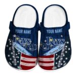 Customized Tampa Bay Rays Star Spangled Side Pattern Crocs Best selling
