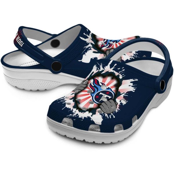 Customized Tennessee Titans Gripping Hand Crocs Latest Model