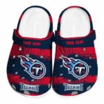 Customized Tennessee Titans Paint Splatter Graphics Crocs Best selling