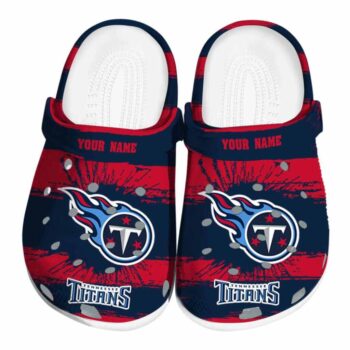 Customized Tennessee Titans Paint Splatter Graphics Crocs Best selling