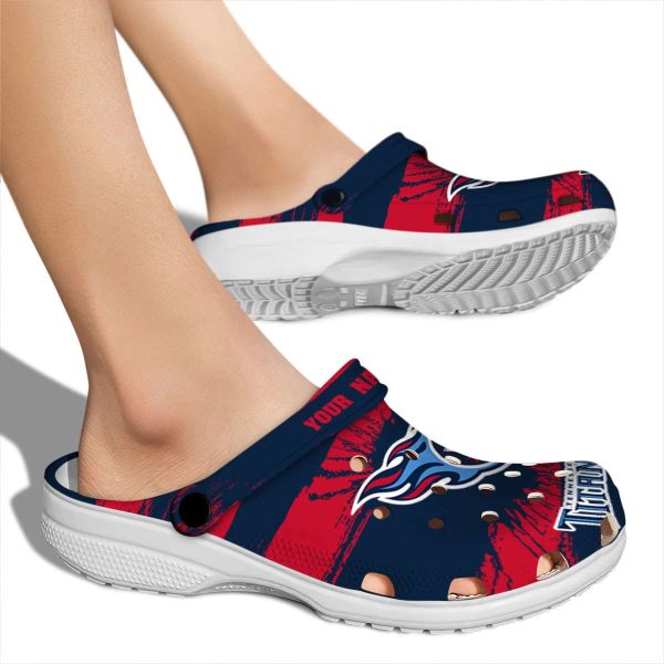 Customized Tennessee Titans Paint Splatter Graphics Crocs High quality
