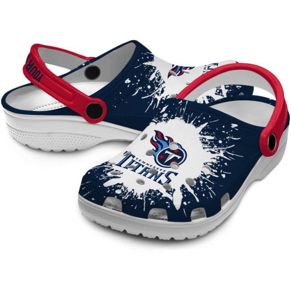 Customized Tennessee Titans Splash Art Crocs Latest Model