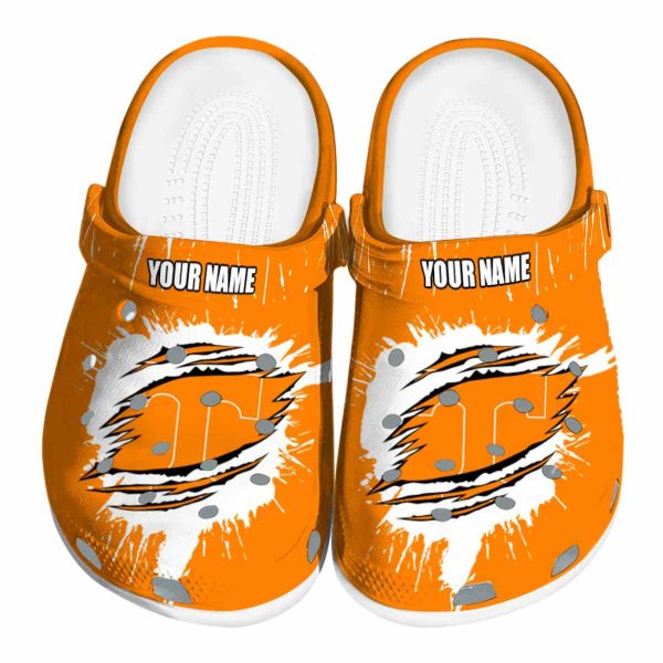 Customized Tennessee Volunteers Splash Motif Background Crocs Best selling