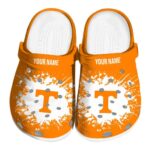 Customized Tennessee Volunteers Splatter Background Crocs Best selling