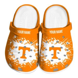 Customized Tennessee Volunteers Splatter Background Crocs Best selling