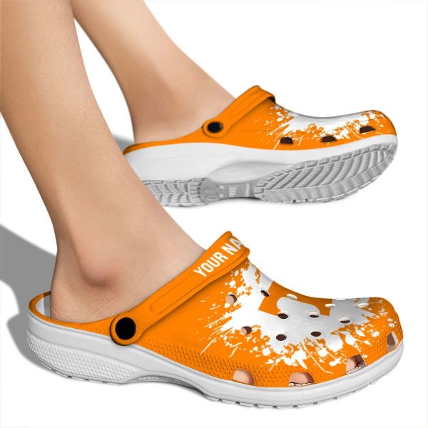 Customized Tennessee Volunteers Splatter Background Crocs High quality