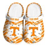 Customized Tennessee Volunteers Zigzag Paint Burst Crocs Best selling