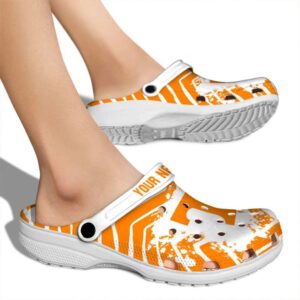 Customized Tennessee Volunteers Zigzag Paint Burst Crocs High quality