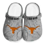 Customized Texas Longhorns Cracked Texture Crocs Best selling