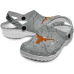 Customized Texas Longhorns Cracked Texture Crocs Best selling