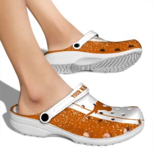 Customized Texas Longhorns Vertical Stripes Crocs High quality