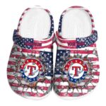 Customized Texas Rangers Freedom Splinter Crocs Best selling