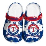Customized Texas Rangers Splatter Pattern Crocs Best selling