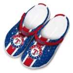 Customized Texas Rangers Vertical Stripes Crocs Best selling