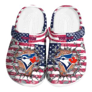 Customized Toronto Blue Jays Freedom Splinter Crocs Best selling