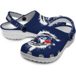Customized Toronto Blue Jays Splash Motif Background Crocs Best selling