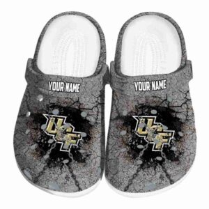 Customized UCF Knights Cracked Ground Texture Crocs Best selling