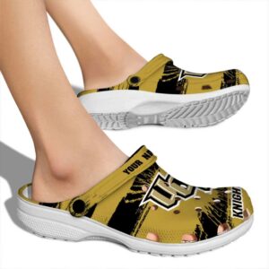 Customized UCF Knights Paint Splatter Graphics Crocs High quality