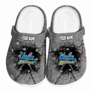 Customized UCLA Bruins Cracked Ground Texture Crocs Best selling