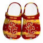Customized USC Trojans Paint Splatter Graphics Crocs Best selling